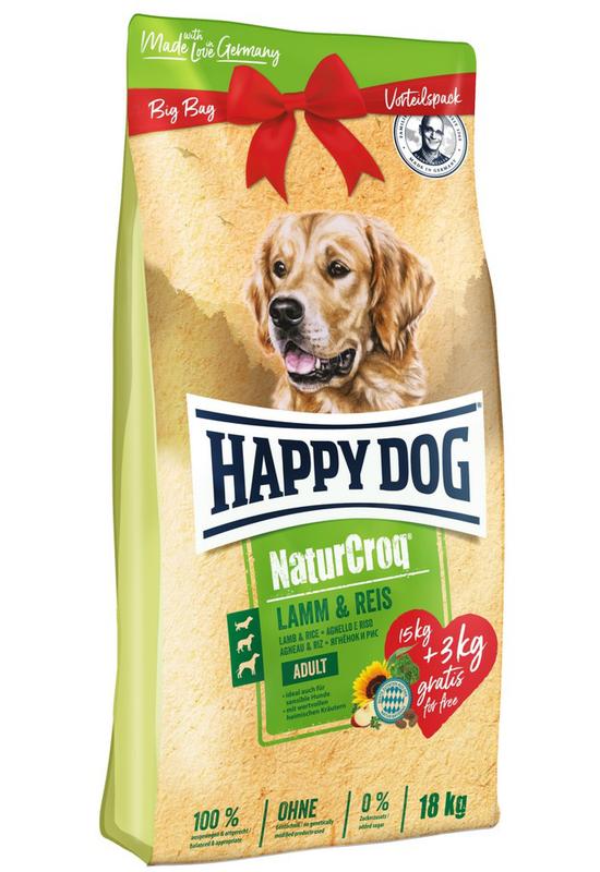 Happy Dog Natur - Croq Lamm/Reis - Bárány &amp; Rizs - 15+3kg