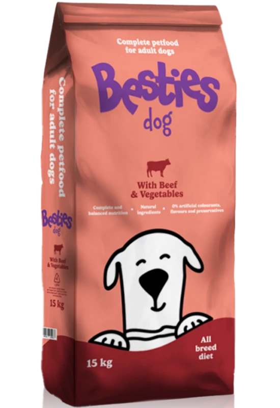 Besties Dog Marha és Zöldség 15kg