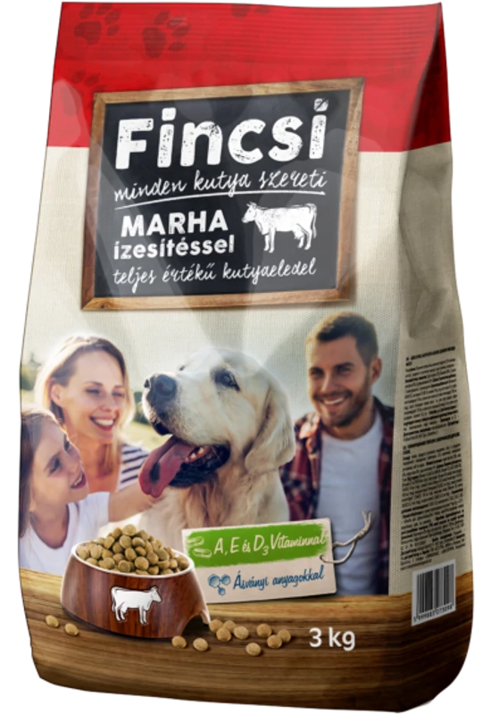 Fincsi Dog Száraztáp Marha Izesítéssel 3kg