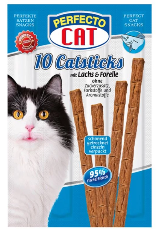 Perfecto Cat Sticks Lazac és Pisztráng 10×50g