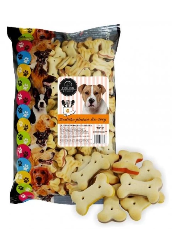 Fine Dog Keksz Töltött Csont-Mix - 500g