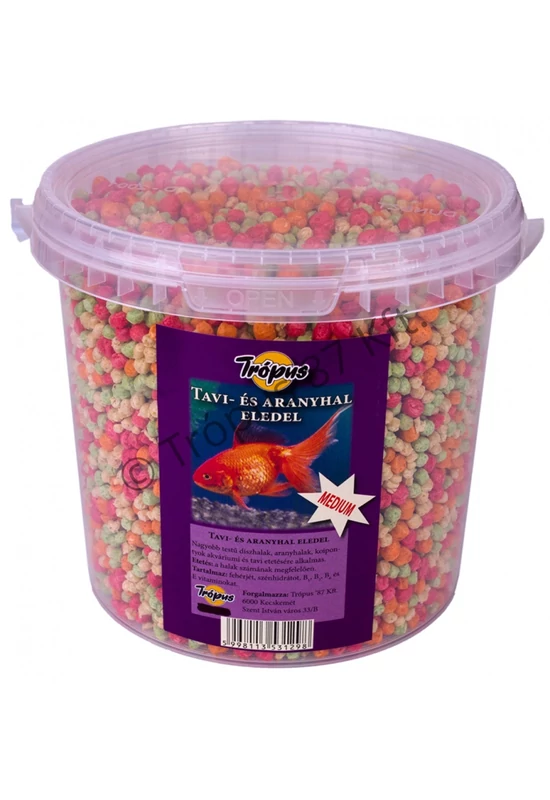 Trópus - Tavihaltáp Medium Golyós - 2,6l - vödrös