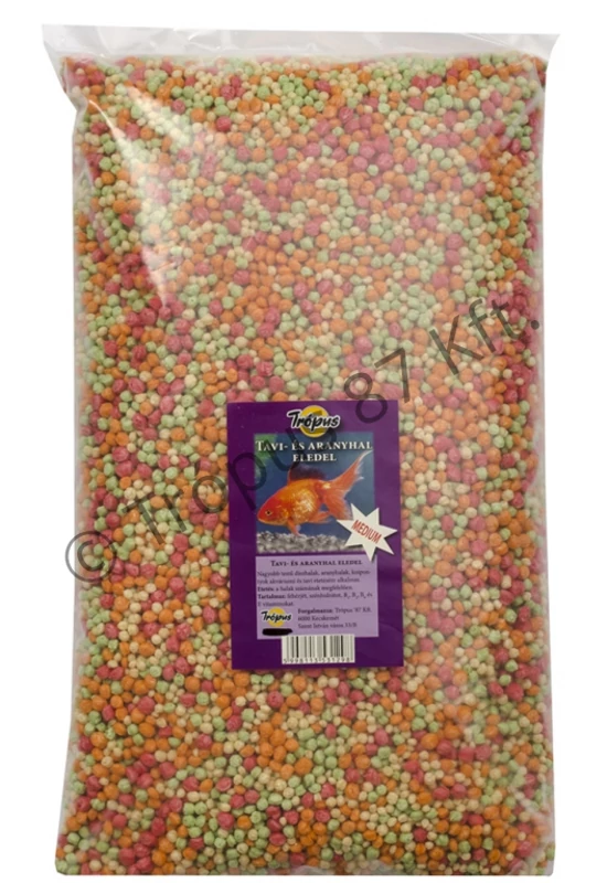 Trópus - Tavihaltáp Medium Golyós - 5l - zacskós