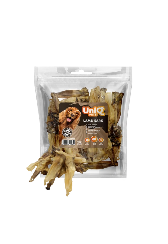UniqPets Natural - Lamb Ears – Bárányfül – 1kg