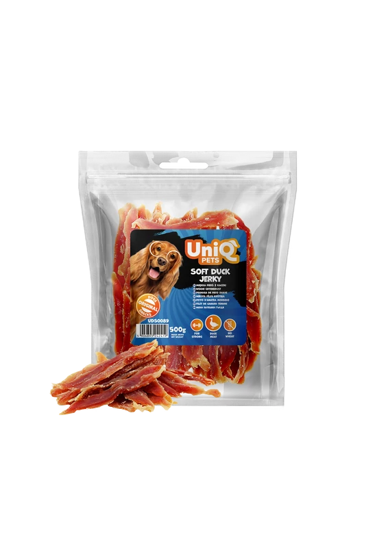 UniqPets Dog Snack MEATY 500g soft duck jerky