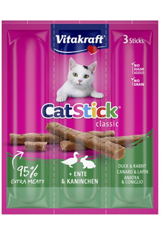 Vitakraft Cat Stick Mini Nyúl & Kacsa 3×6g