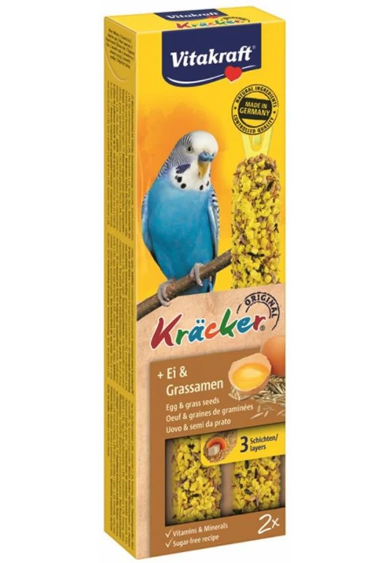 Vitakraft Kräcker Tojás & Szezámmag Duplarúd Hullámos Papagájnak 2×30g