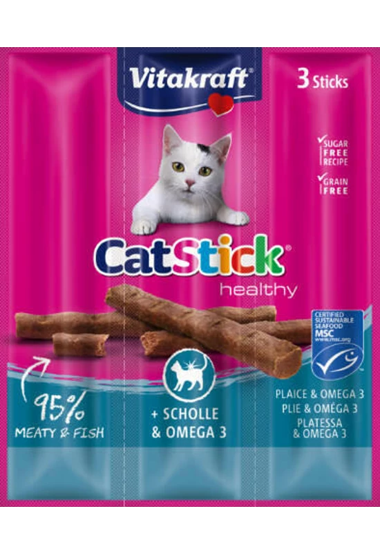 Vitakraft Cat Stick Mini Lepényhal & Omega 3 3×6g