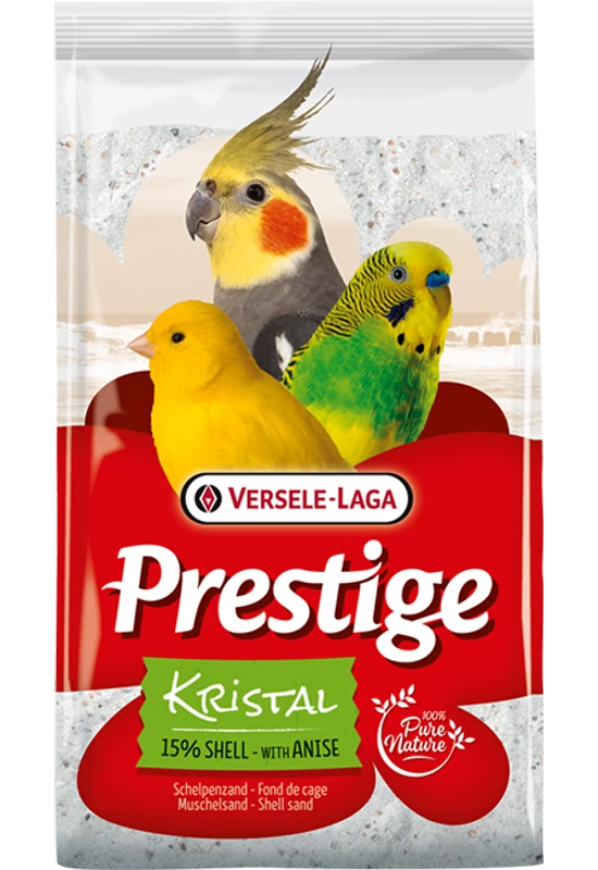 Prestige Kristal Shell Sand - White - Madárhomok Kagyló Őrleménnyel - 5kg